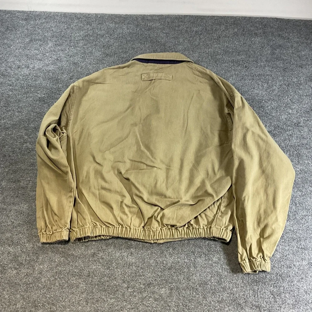 Vintage 90s Polo Ralph Lauren XXL Harrington Jacket Made USA Tan Pony Bomber